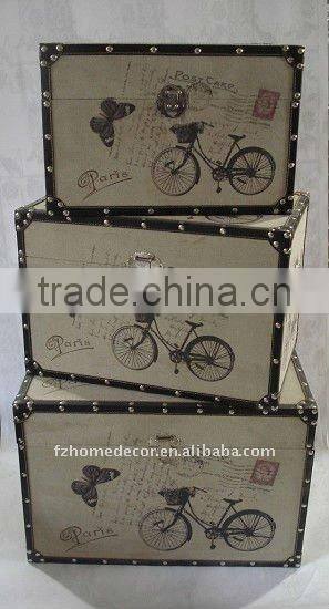 11A498 Linen Printing Storage Wooden Cases