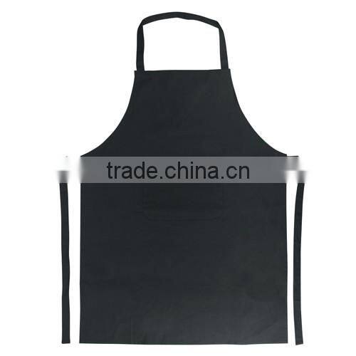Cotton simple kitchen apron with front pocket