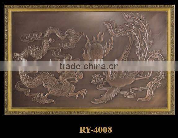 Customed Design Luxury Antique Metal Wall Mural