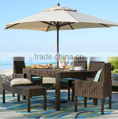 2017 Trade Assurance Classic customized new style compact rattan resin wicker lawn and garden dining table set