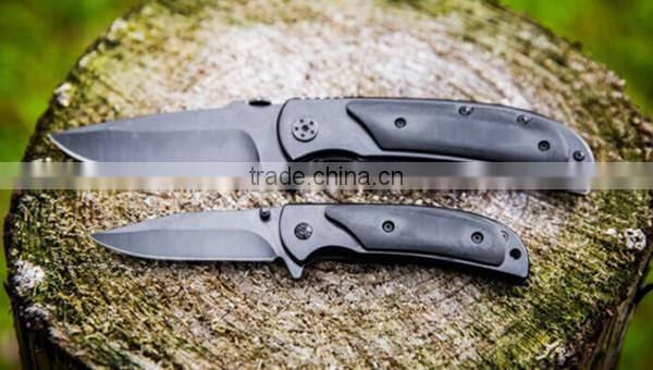 OEM Pocket Survival Camping Knife With Wooden Handle