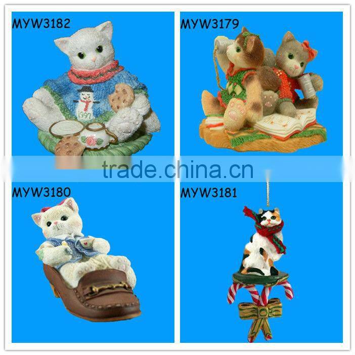 Hot saling Lovely Resin miniature funny baby Cat statue