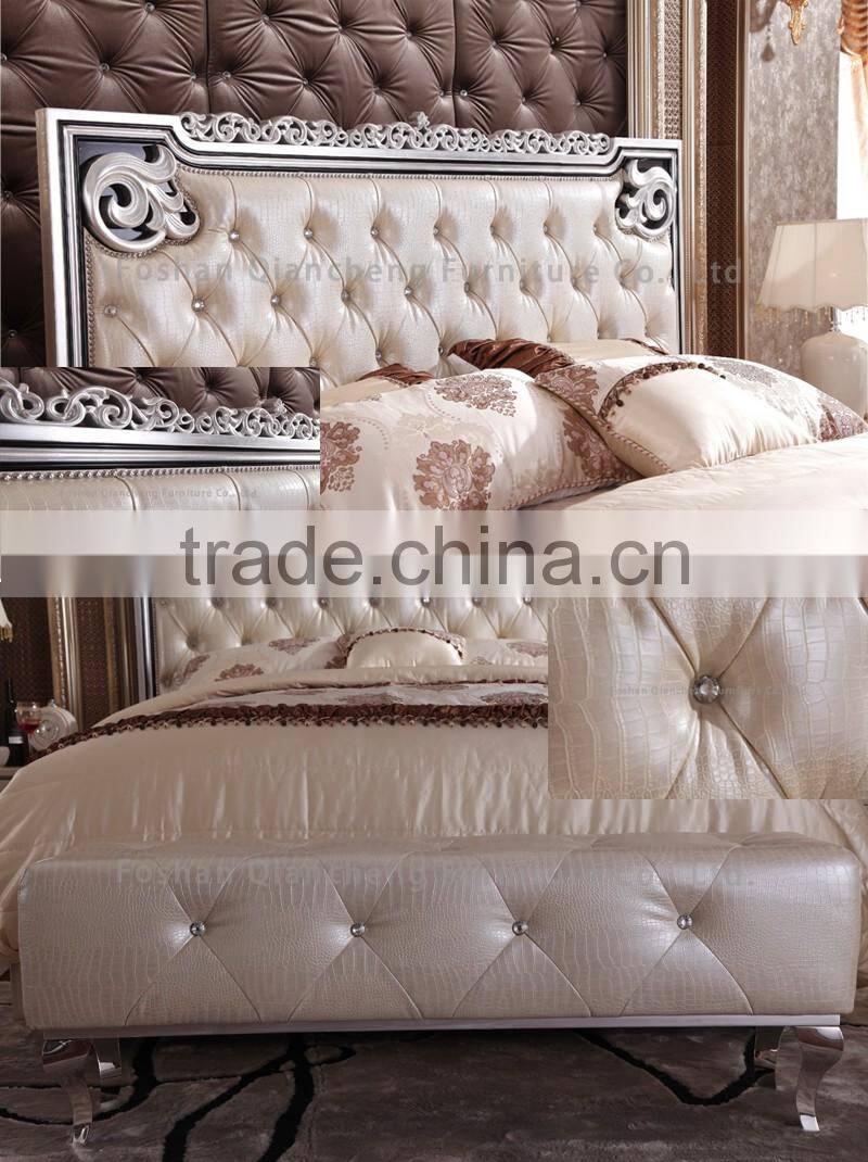 Fancy king size design bed frame furniture