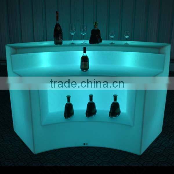 Waterproof led bar furniture big size table,portable bar counter table with RGBW