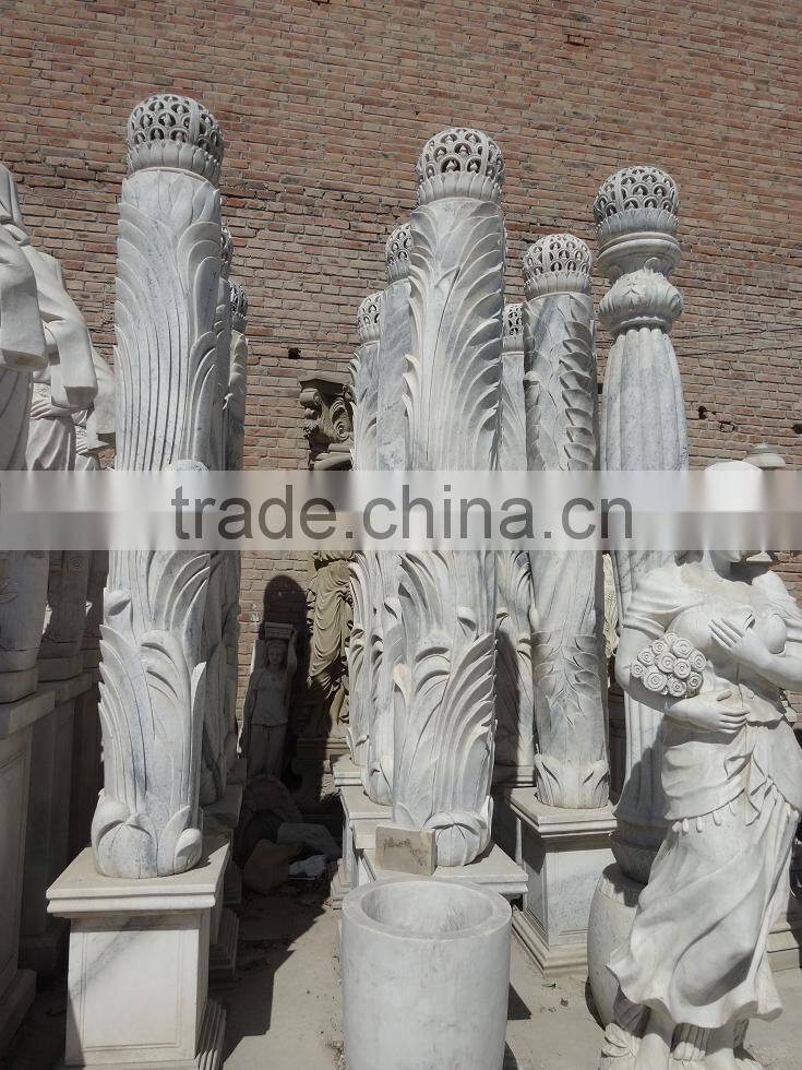 White marble outdoor decorative Roman column pillar for sell
