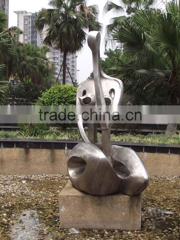 Polishing modern large art modern stainless steel sculpture
