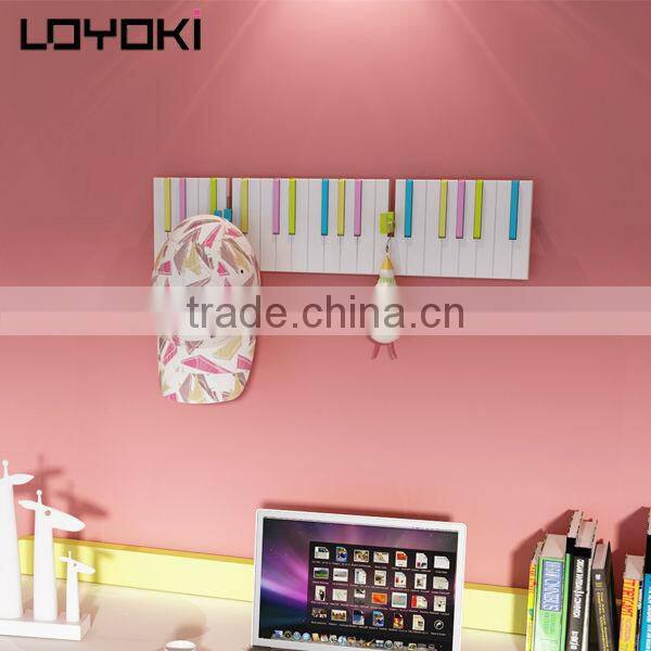 ECO CIRCLE wall hooks cute design piano shape wall shelf home wall decor