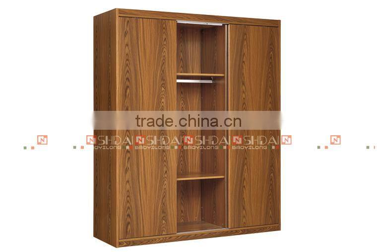 Sliding door wooden almirah designs with mirror F-20