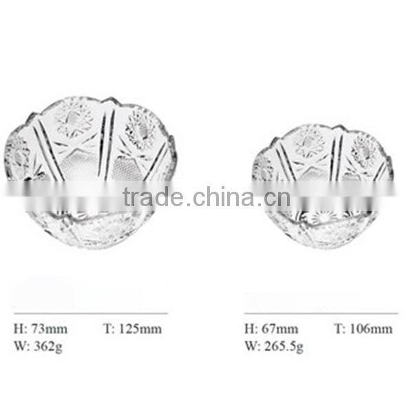 High-clear Salad Glass Bowl with Different Patterns