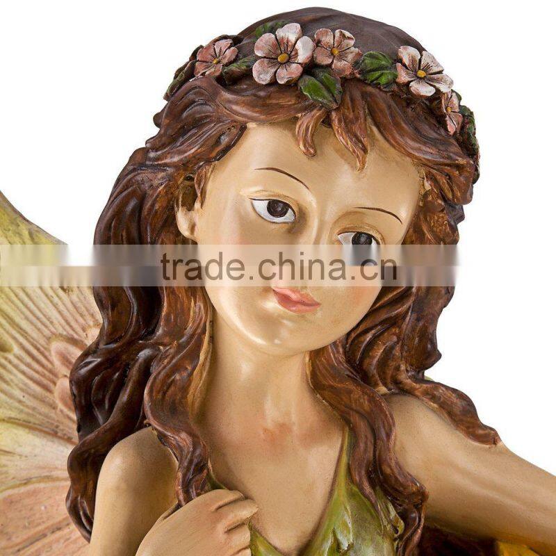 Garden Fairy with Sunflowers Handmade Fairy Garden Water Fountain