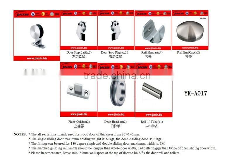 JINXIN super quality sliding frameless tempered glass shower door