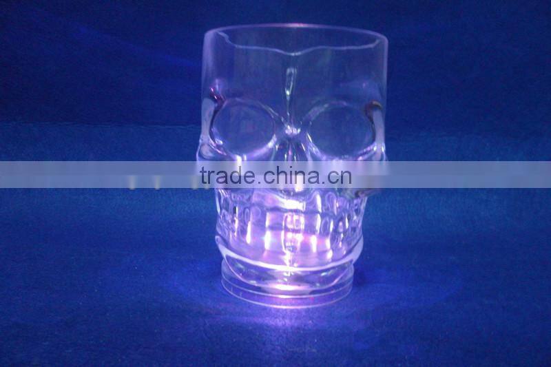LED RBG flashing plastic acrylic skull cup mug Halloween party decorations