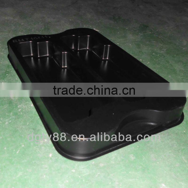 PVC vac-formed thick film rectangle packaging tray of plastic