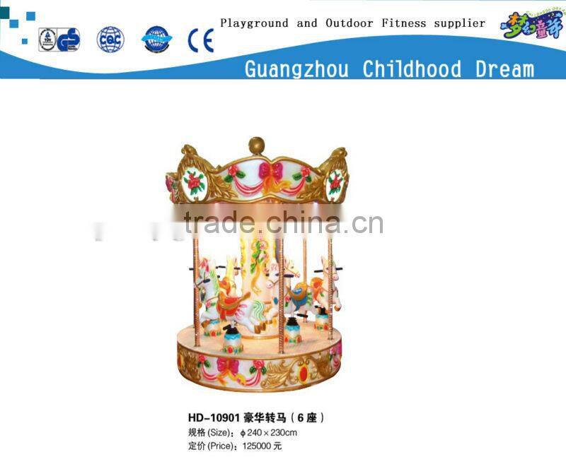 (HD-10804) luxury European style 6 seats kids toy ride electric riding horse machine