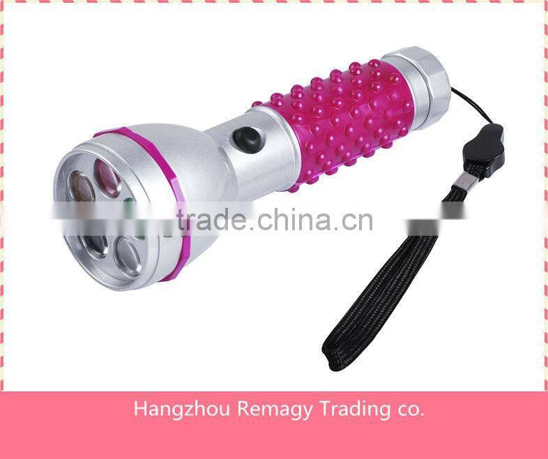 special grip keep non-slip platic 5 led flashlights