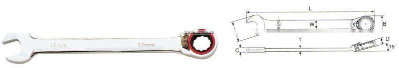 Reversible 72 Teeth Ratchet Handle Wrench