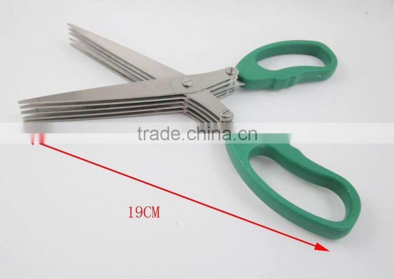 Convenient PP handle 5 Blades Herb Scissors