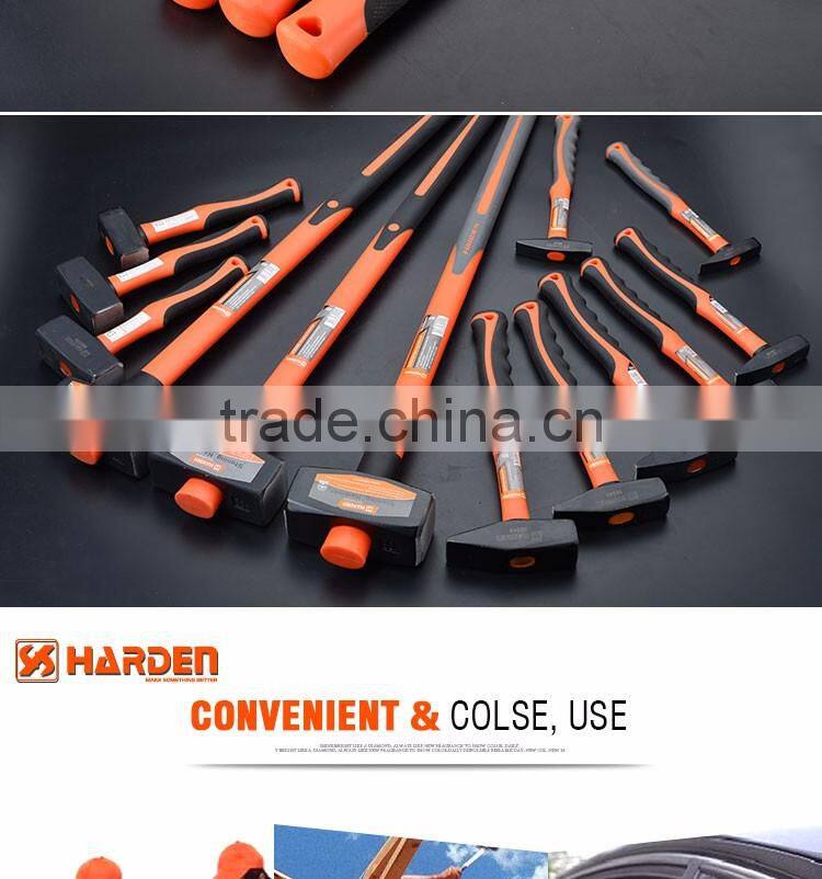 Professional 3kg Carbon Steel Stoning Stong Hammer With Long Flbreglass Handle