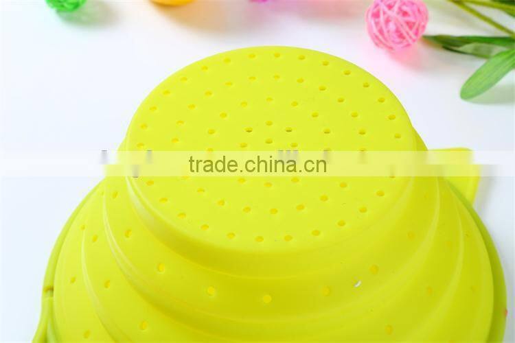 Folding Food Silicone Strainer,Silicone kitchenware,Kitchen tools