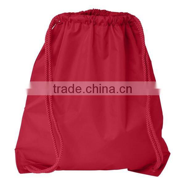 2016 Wholesale Promotion Basic Sport Drawstring Bag With Outer Mesh Pocket