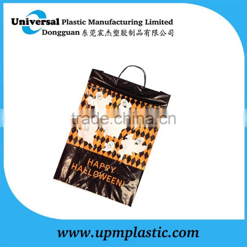 colorful brand plastic clip loop handle bag