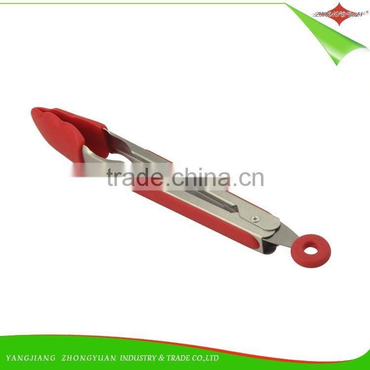 ZY-H2031 Stainless Steel BBQ Tongs Silicone Tongs Kitchen Tongs