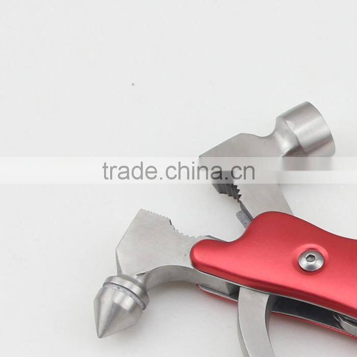 Red Multi-function Tool Hammer Drill Plier 7 in 1 Multi Hammer