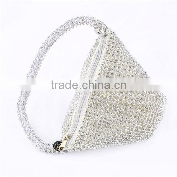 1 Pc Triangle Full Rhinestones women bag bolsa feminina messenger bags Women's Evening Clutch Bag Party Prom Wedding Purse