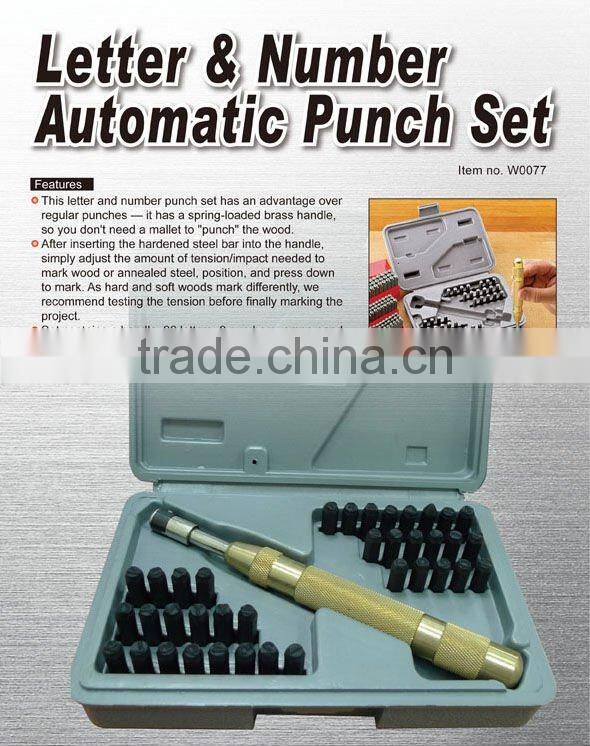 Auto Letter & Number Punch Set