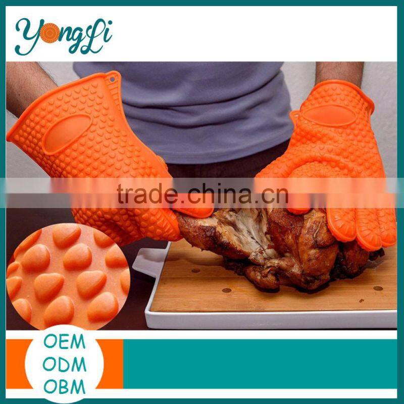185g Kitchen Accessory Hand Gloves BBQ Silicone Glove Heat Resist Silicon Glove