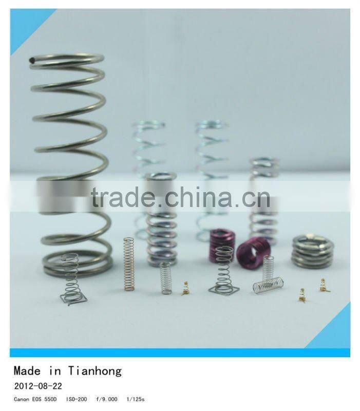 Compression springs with irregular diameters
