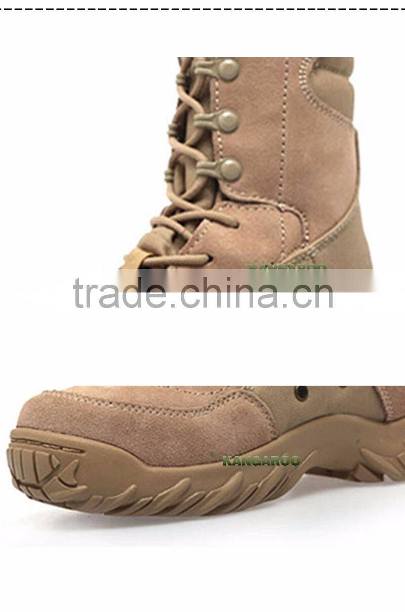 Lace Up Beige Military Desert Boots Combat