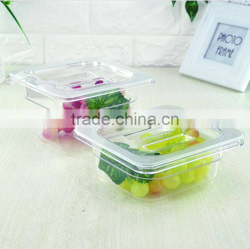 Kitchen strorage pan food box transparent plastic gn pans