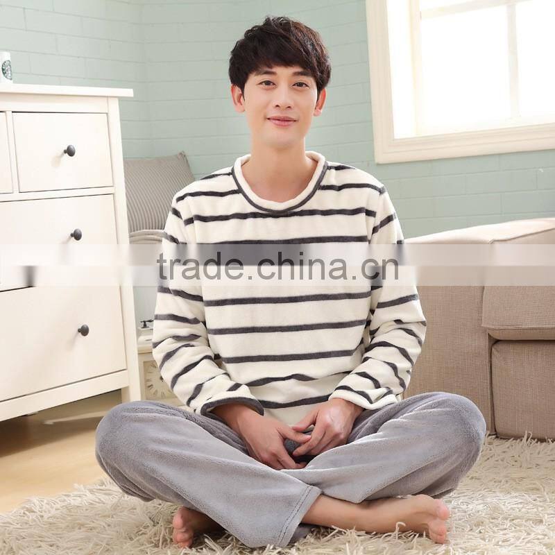 Hot sale couple lovers sleep wear mature sleeping wear for winter comfortable pajamas