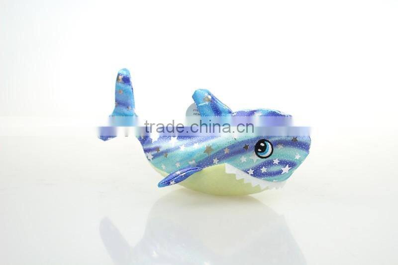 Cute novelty whale plush bling bling animal toy with new design