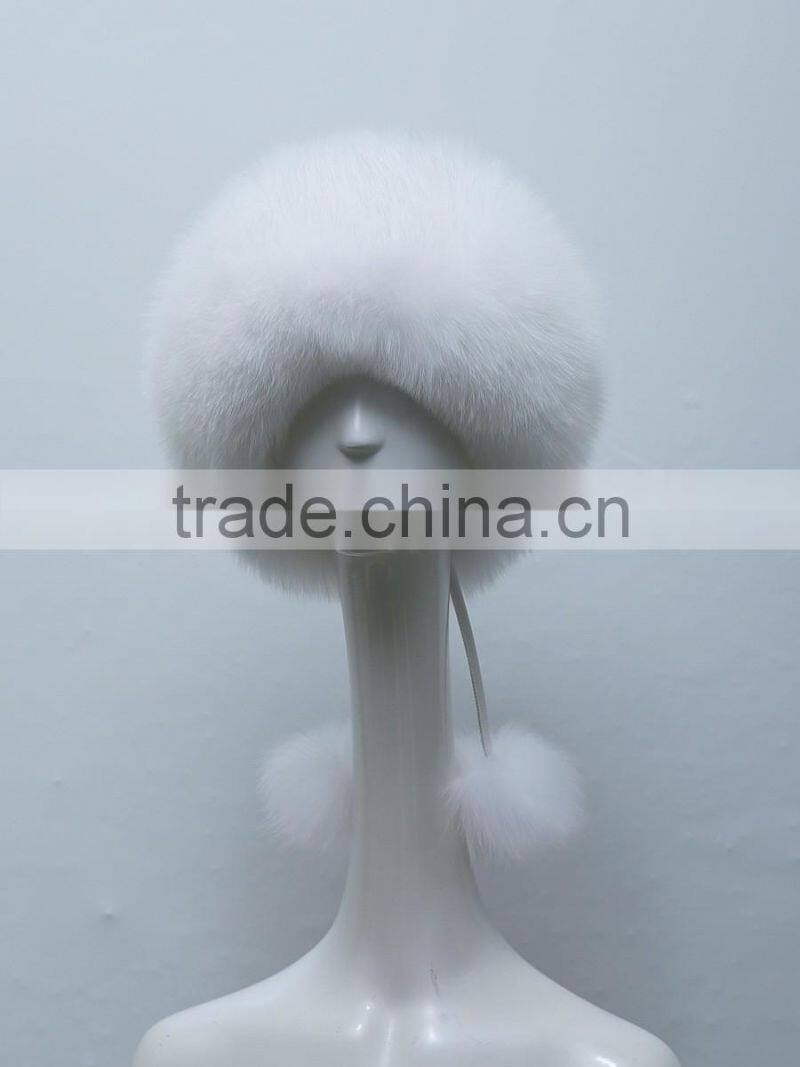 wholesale 2016 latest design hat and cap high grade woman faux fur leather Russia hat