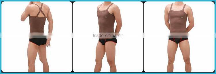 New Arrival 2014 Men Slim Stringer Vest 100% Cotton Square Collar SU15002