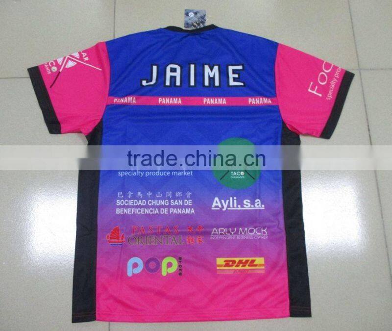 100% polyester Coolmax sports shirt, Ladies custom running jersey