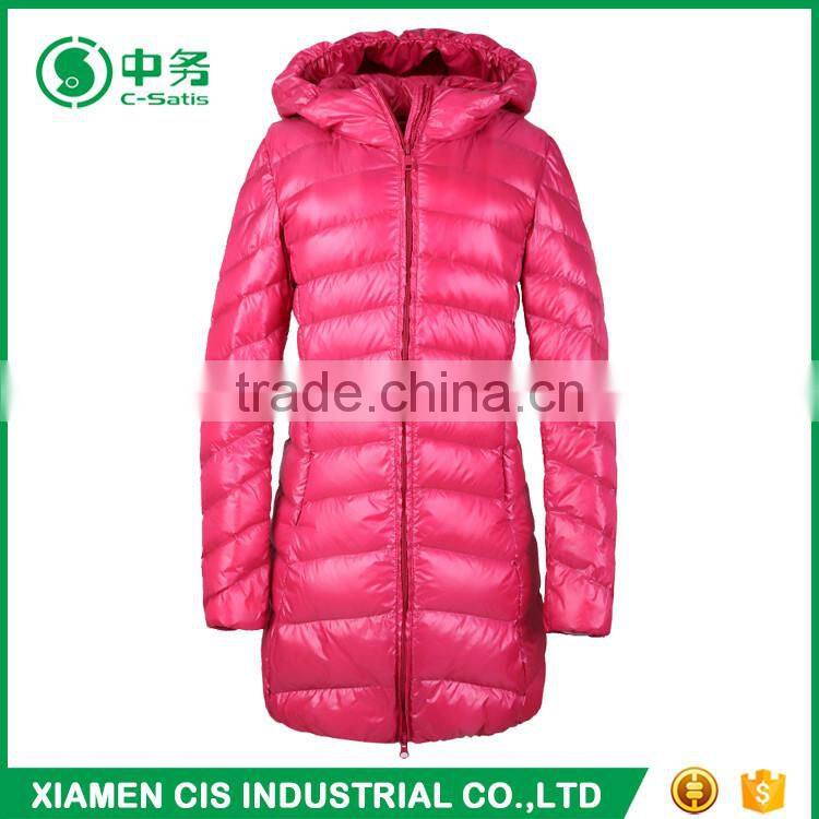 Morden Style Long Length Winter Warm Goose Down Coat for Women