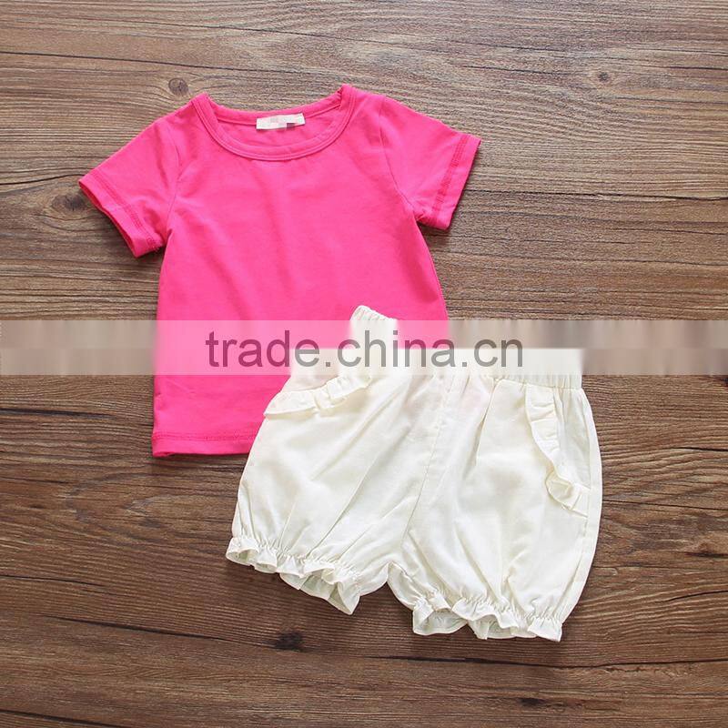 New baby short-sleeved t-shirt female summer simple thin section baby bottom shirt solid color shirts