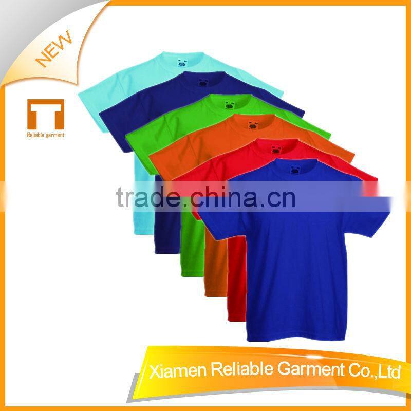 2016 hot sale kids 100% organic cotton t-shirts with good quality