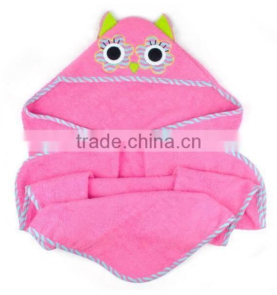 Cuddle plush snuggle custom cotton terry applique animal baby swaddle blanket wholesales