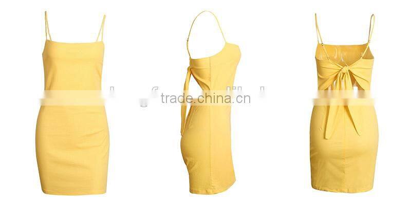 Bow Casual Linen Sexy Dress Backless Beach Summer Dress Sexy Honeymoon Dresses Fit Vestidos