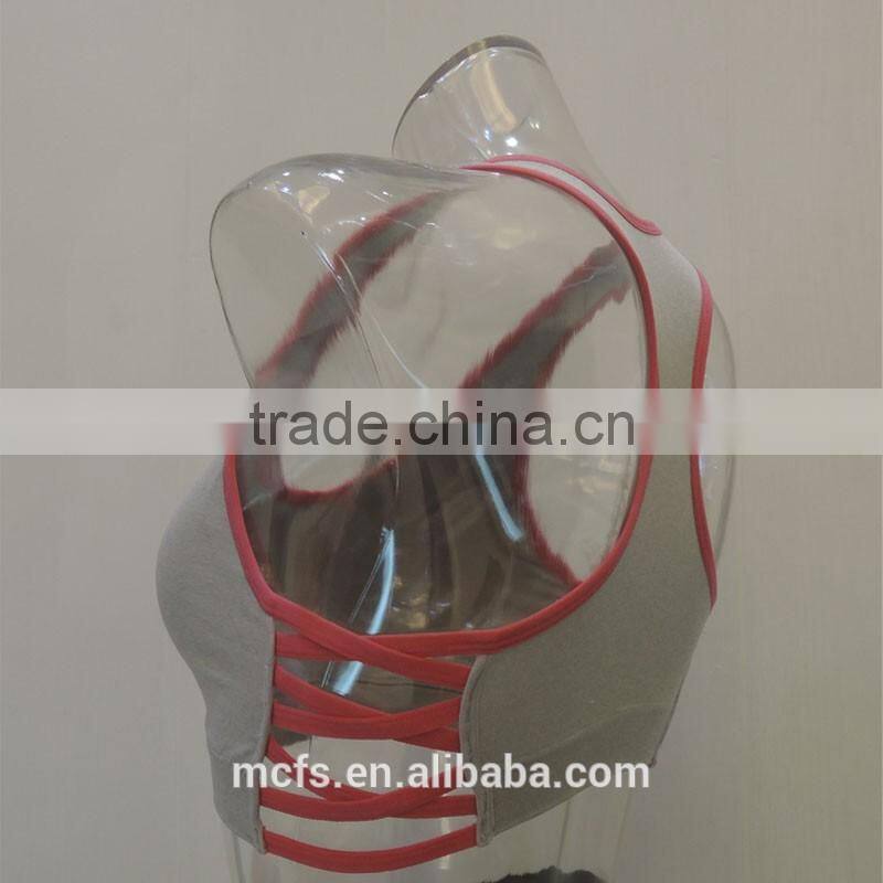 Seamless straps sprots bra wire free sports wear underwear sexy women bra