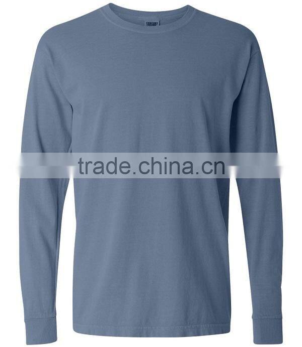 blank 100% men cotton t shirts full sleeve