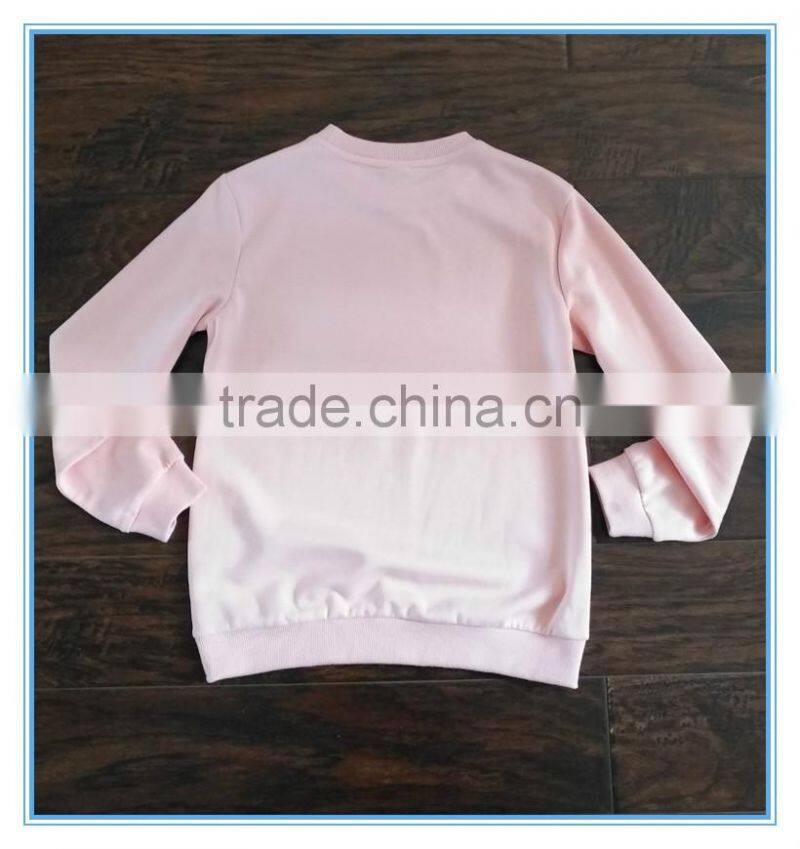 Custom Sublimation Hoodies/Sweatshirt Printed Pink Color Polyester/Cotton Plain Hoodie