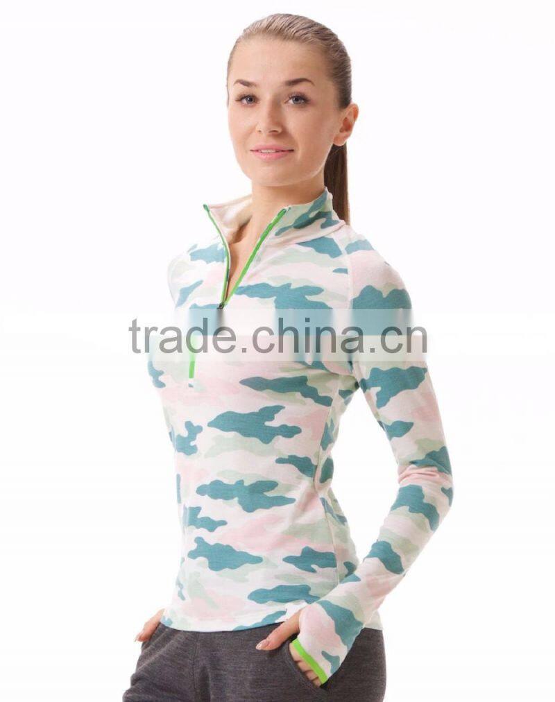 Womens Long Sleeve Casual Fitness Weae Zipper Jacket sweatshirt Without Hood