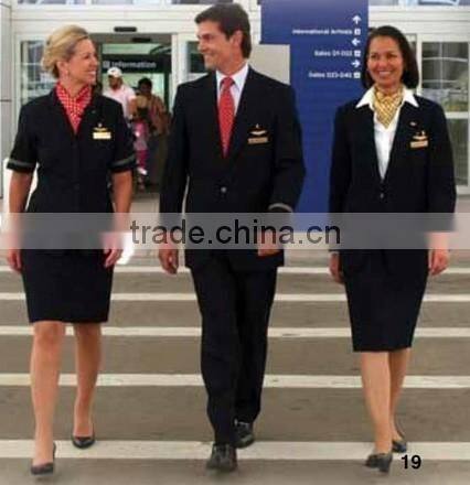 fashion airline stewardess uniform for women/men