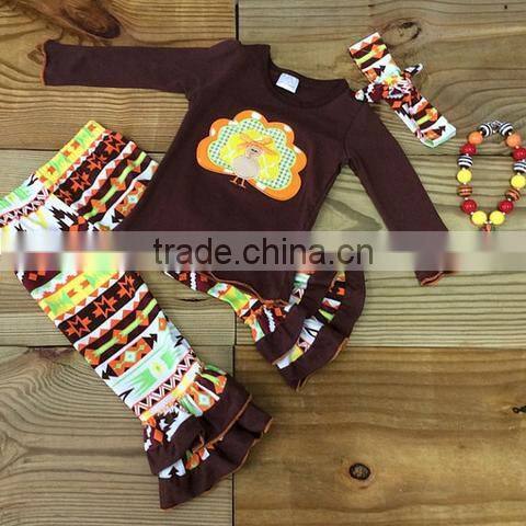 Thanksgiving baby layette exquisite new design embroidery suit importing baby clothes from china