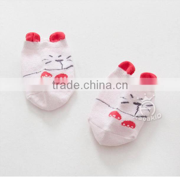cute animal baby cotton socks, silicone print baby socks